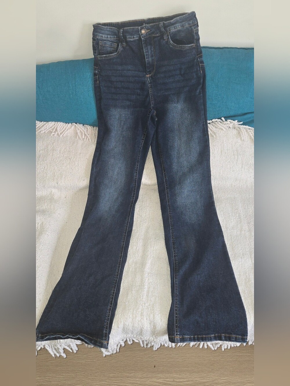 Suko Jeans Dark Wash Flare Jeans Size 8 Stretch Denim